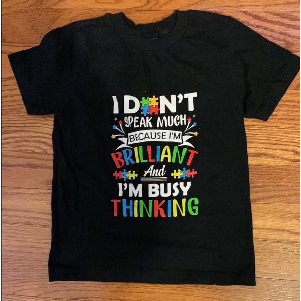 Port Authority Black Short Sleeve Tee with Colorful Graphic Design